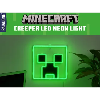 Paladone Minecraft Creeper LED Neon Sienas Gaisma
