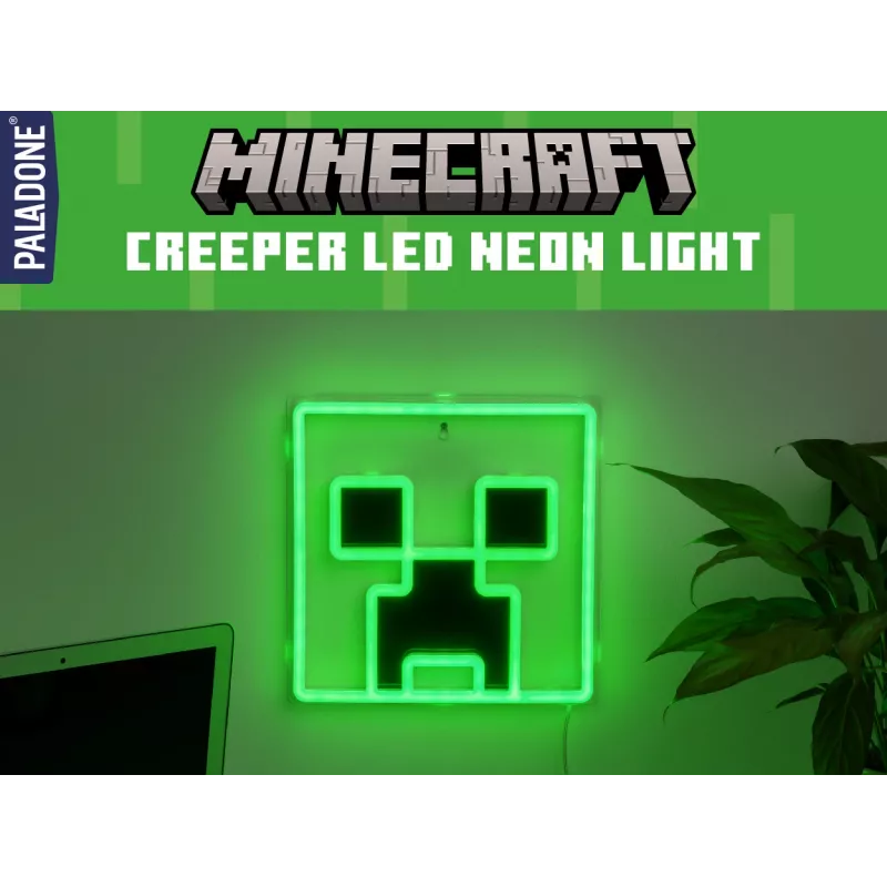 Paladone Minecraft Creeper LED Neon Sienas Gaisma