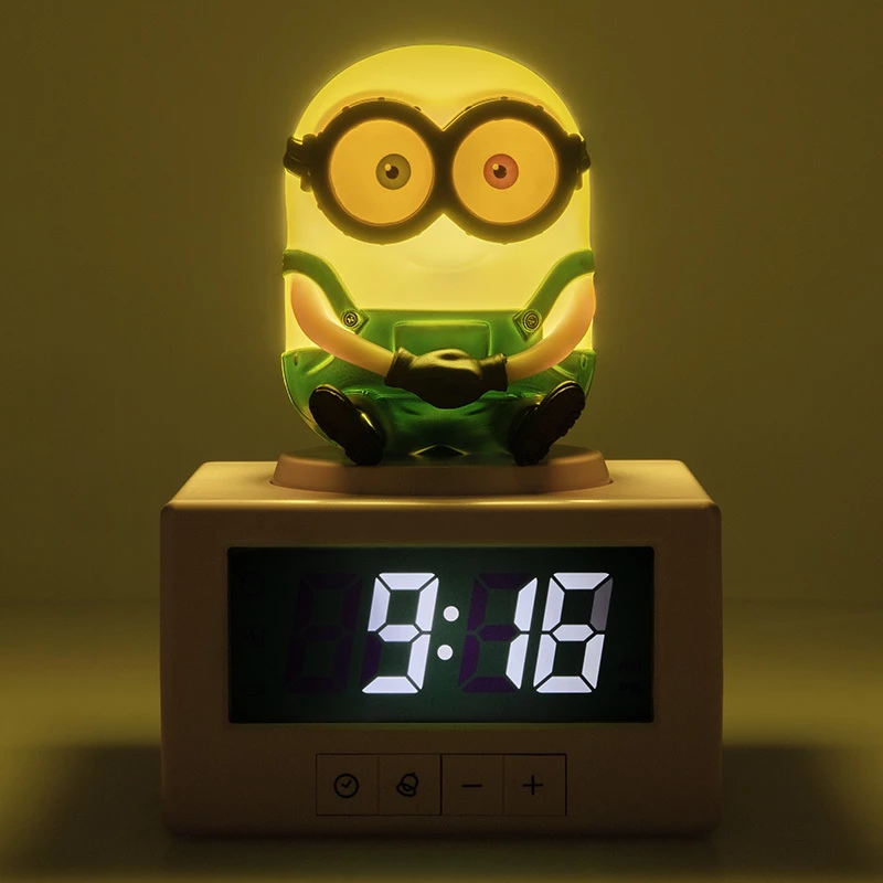 Paladone Minions Icon modinātājs - digitāls LED, USB barošana, snaudas funkcija