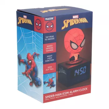 Paladone Spider-Man Icon modinātājpulkstenis - digitālais LED, sarkans/melns