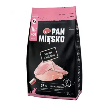 Pan Mięsko sausā kaķu barība Chicken with Rabbit Kitten XS 5 kg