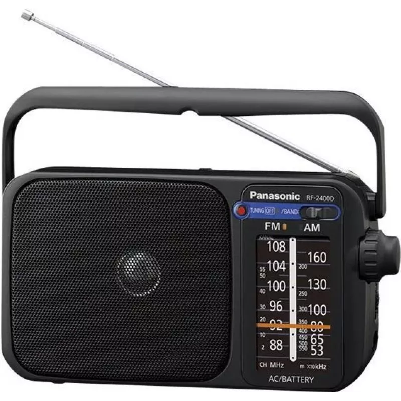 Panasonic RF-2400DEG-K pārnēsājams analogais AM/FM radio - melns