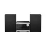 Panasonic SC-PM272EG-S Micro Hi-Fi sistēma ar CD, Bluetooth, DAB/DAB+ radio, USB un AUX - Sudraba (20W RMS)