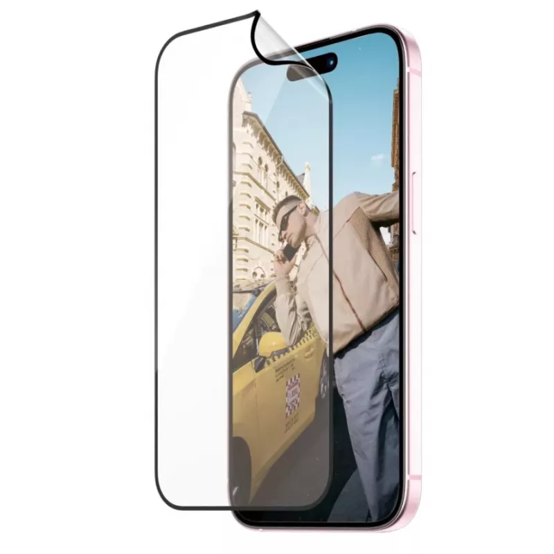PanzerGlass MATRIX ekrāna aizsargs ar D3O iPhone 15 | Ultra-Wide Fit ar AlignerKit