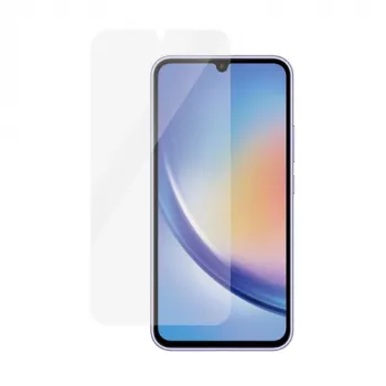 PanzerGlass Ultra-Wide Fit rūdītais stikls Samsung Galaxy A34 5G (caurspīdīgs, 9H cietība, pretmikrobu, no malas līdz malai)