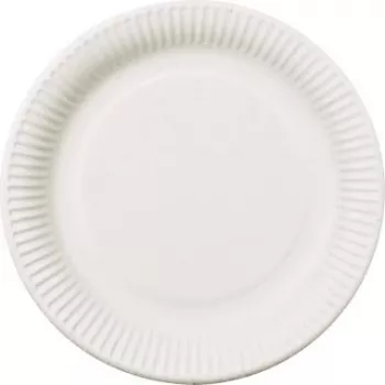 PAPSTAR pure vienreizlietojamais šķīvis apaļš 26 cm īpaši izturīgs balts no cukurniedru bagases 50 gab. 11176