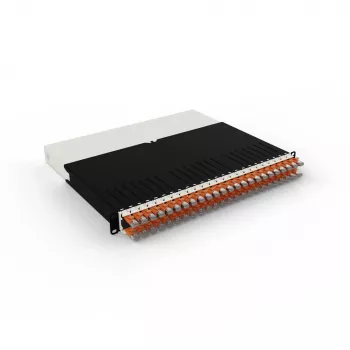 PATCHBOX 8RU STP CAT6A 8 portu ekranēts komutācijas panelis (oranžs)