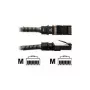 PatchSee PCI6-F/3 Cat 6a FTP tīkla kabelis, RJ-45 male uz RJ-45 male, 91 cm, melns, bez halogēniem ar snagless aizsargu