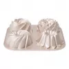Patisse PAT-04520 Neslīdošs oglekļa tērauda mini bunt formas komplekts, 6 gab., 7 cm, melns