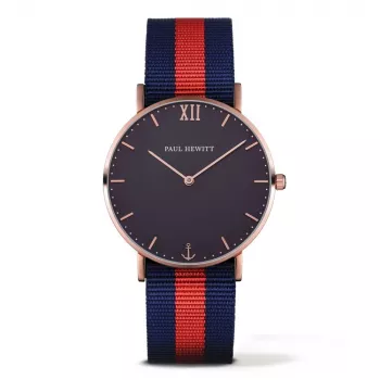 PAUL HEWITT Unisex Watch PH-SARSTBNR20 39mm Rose Gold Stainless Steel Mesh