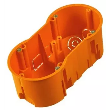 PAWBOL A.0042WPG dziļā dubultā montāžas kārba 60 mm ar skrūvēm, oranža