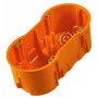 PAWBOL A.0042WPG dziļā dubultā montāžas kārba 60 mm ar skrūvēm, oranža
