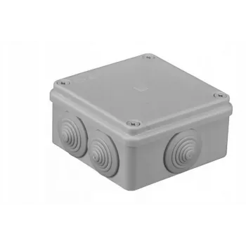 PAWBOL S-BOX 106 Halogēnu nesaturoša IP65 sadales kārba 100x100x50mm Pelēka