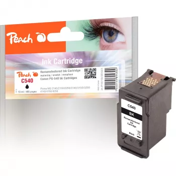 PEACH tintas kasetne melna PI100-155 (saderīga ar Canon PG-540)