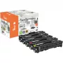 PEACH Toner Spar Pack Plus PT1160 saderīgs ar HP 207A - 4 iepakojums (melns, ciāna, fuksīna, dzeltens)