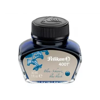 Pelikan 4001 tintes pildspalvas tinte, zili melna, 30 ml stikla pudelē 301028