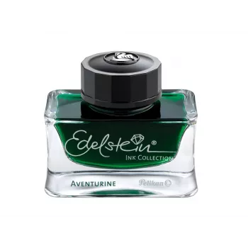 Pelikan Edelstein Ink Aventurine - zaļš tintes pildspalvas tintes komplekts, 50 ml stikla pudelē 339366