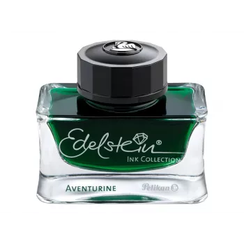 Pelikan Edelstein Ink Aventurine - zaļš tintes pildspalvas tintes komplekts, 50 ml stikla pudelē 339366