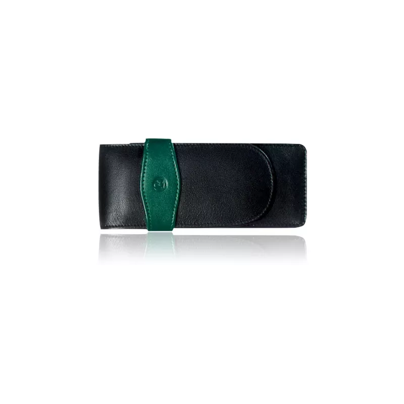 Pelikan TG32 īstas ādas pildspalvas futrālis melns-zaļš 924092