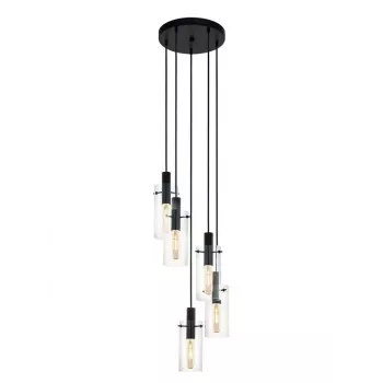 Piekaramo griestu lampa Montefino 97368 5x60W E27 Hroms/Balts