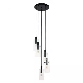 Piekaramo griestu lampa Montefino 97368 5x60W E27 Hroms/Balts