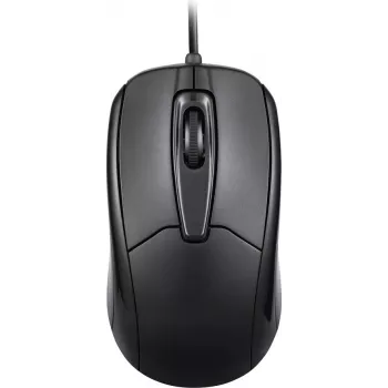 Perixx PERIMICE-209 P melna vadu optiskā pele, 3 pogas, 1000 DPI, USB, abām rokām 10442