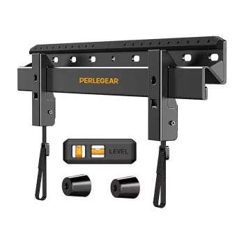 PERLEGEAR PGMT7 pilnās kustības TV stiprinājums 24-55 collu televizoriem, divu roku artikulējošs sienas stiprinājums, maksimālā slodze 45 kg, VESA 75x75 līdz 400x400 mm, melns