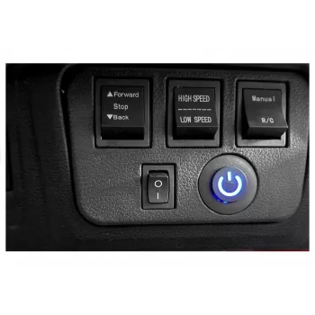 PETMEX Battery-Powered Jeep HP012 for Kids with LED Lights and MP3, Black