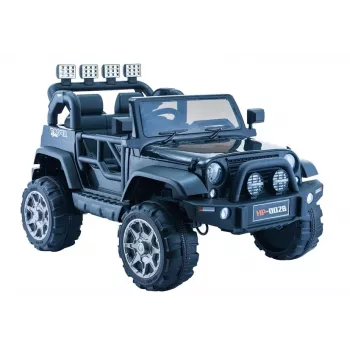 PETMEX Battery-Powered Jeep HP012 for Kids with LED Lights and MP3, Black