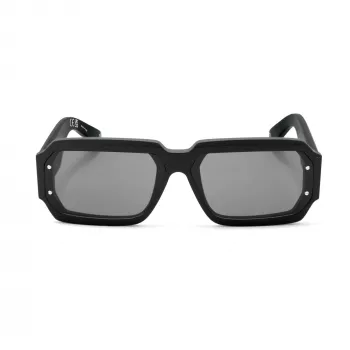 PHILIPP PLEIN MAN SPP150-670703 Saulesbrilles Taisnstūra Melns Rāmis Pelēkas Lēcas 67/11/145 mm