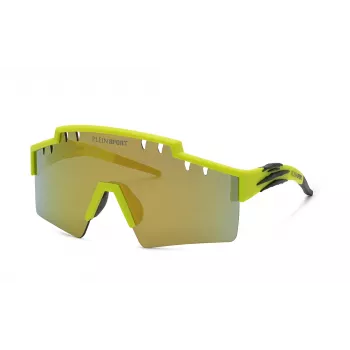 PHILIPP PLEIN MAN Saulesbrilles SSP001-991KCX Oversized Shield Melns Pelēks UV400
