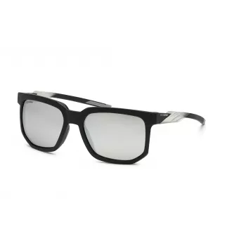 PHILIPP PLEIN MAN Saulesbrilles SSP011-56U28W Melns Acetāta Kvadrātveida Rāmis Pelēkas Lēcas 56/18/135 mm