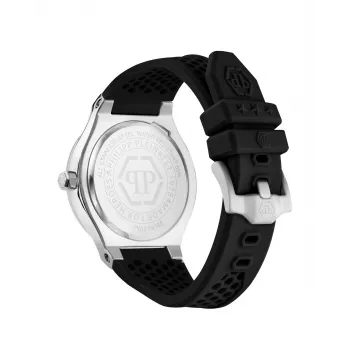 Philipp Plein vīriešu automātiskais skeleta pulkstenis PWUFA0125 44mm melns silikons