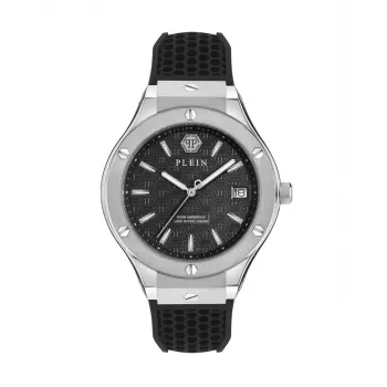 Philipp Plein vīriešu automātiskais skeleta pulkstenis PWUFA0125 44mm melns silikons