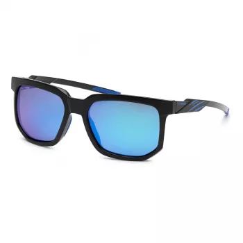 Philipp Plein Sport Vīriešu taisnstūra saulesbrilles SSP011-56Z42Z - Melns rāmis, pelēkas lēcas 56/18/135 mm