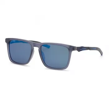 Philipp Plein Sport vīriešu saulesbrilles SSP038-57UA1P - melns rāmis, pelēkas polarizētas lēcas, 57/18/145 mm
