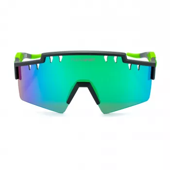PHILIPP PLEIN SPORT SSP001-99U28V Vīriešu saulesbrilles – melns rāmis, pelēkas lēcas, shield stils