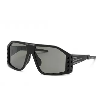 Philipp Plein Sport SSP002-610U28 Vīriešu saulesbrilles - Melns rāmis, pelēkas lēcas 61/15/130 mm