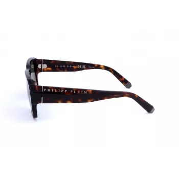 PHILIPP PLEIN SPP081-550722 Vīriešu saulesbrilles Melns Acetāts Pelēkas lēcas 55/17/145 mm