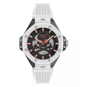Philipp Plein The Skeleton vīriešu automātiskais pulkstenis PWPFA0724 46mm melns silikons