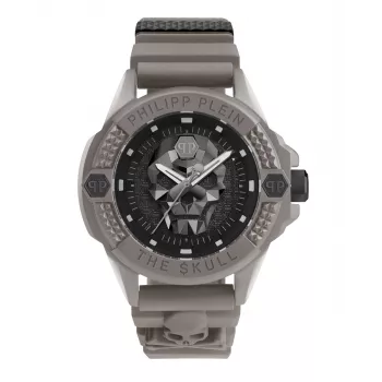 Philipp Plein The Skeleton vīriešu pulkstenis PWUBA0323 44mm Black IP nerūsējošais tērauds silikons