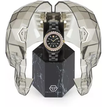 Philipp Plein The Skull Sieviešu pulkstenis 38mm Nerūsējošais tērauds Melns silikons PWPPA0324