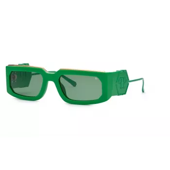 PHILIPP PLEIN Unisex Brillen SPP119M580859 - Melns rāmis, Pelēkas lēcas, 58mm