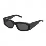 Philipp Plein Sieviešu kaķacs formas saulesbrilles SPP025S550700 – spīdīga melna acetāta, dūmu lēcas, UV400