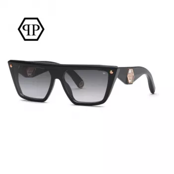 Philipp Plein Sieviešu kaķacs formas saulesbrilles SPP172S530700 Melnas Pelēka gradients 53mm