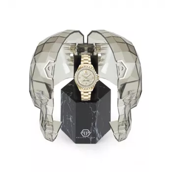 Philipp Plein Sieviešu PWPOA0624 The G.O.A.T. Kvarca analogais pulkstenis 38 mm Rožu zelta tonī