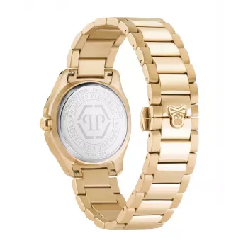 Philipp Plein sieviešu pulkstenis PWTAA1224 The G.O.A.T. kvarca analogs 37mm rozā zelta tonēts nerūsējošais tērauds