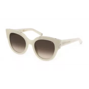 Philipp Plein sieviešu saulesbrilles SPP026S5309YL Gold/Yellow Acetate Frame Brown Gradient Lens 53mm