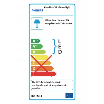 Philips CoreLine DN145B LED20S/840 LED plāns lejupvērstais prožektors 2100lm 4000K DALI balts