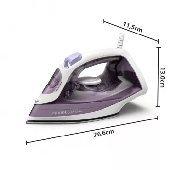 Philips DST2020/30 Tvaika gludeklis, 2000 W, Nenolīpstoša zole, Zils/Balts